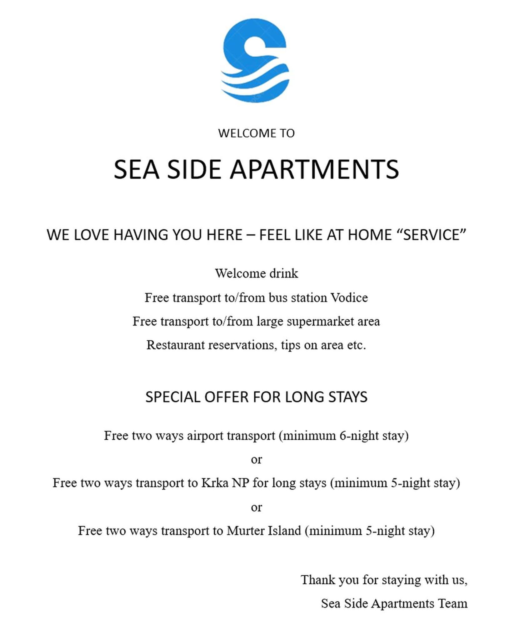 Sea Side Apartments Водице Экстерьер фото